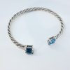 David Yurman Chatelaine Bypass Bracelet with Hampton Blue Topaz and Blue Topaz - Image 5