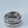 David Yurman Crossover Ring with Pavé Diamonds - Image 5