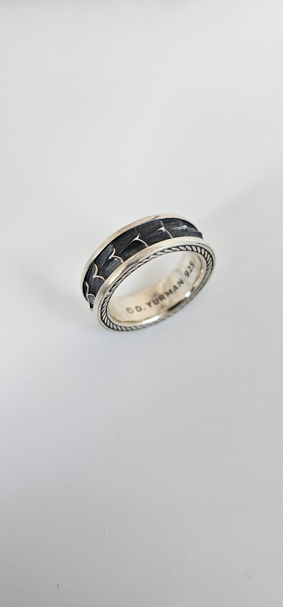 David Yurman Armory Band Ring in Sterling Silver, 9MM - Image 4